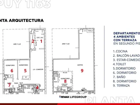 Depto Tipo Casa 4 ambientes con 1 baño