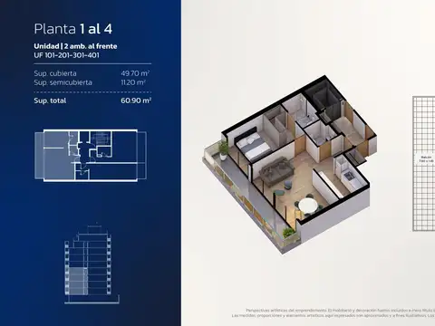 Departamento en Venta en Villa Urquiza, USD 98.000
