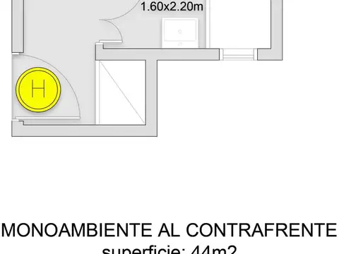 DEPARTAMENTO venta MONOAMBIENTE 44 metros POZO