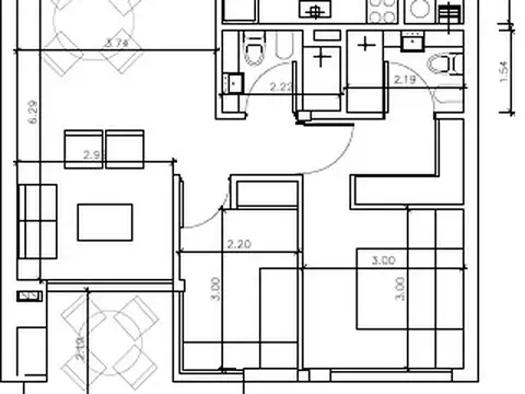 Gral Paz 1100, Piso 3