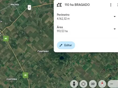 CAMPO EN BRAGADO 110 Hectáreas, GANADERO, APTO FEEDLOT