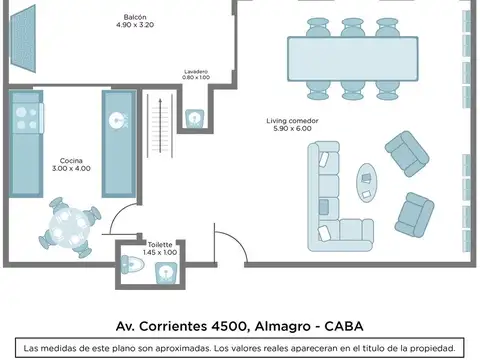 Departamento en Venta de 3 ambientes