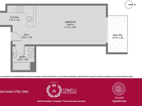 Departamento en Alquiler de 1 dormitorio