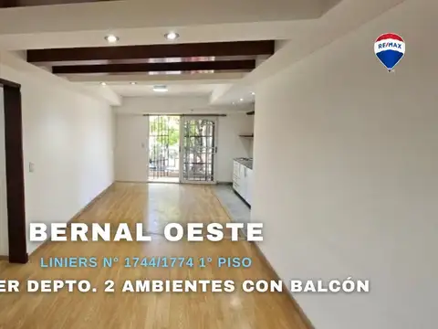 ALQUILER DEPARTAMENTO 2 AMBIENTES C/ BALCÓN BERNAL