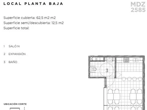 Departamento en Venta de 2 dormitorios