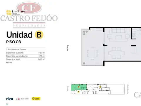 Departamento en Venta de Monoambiente