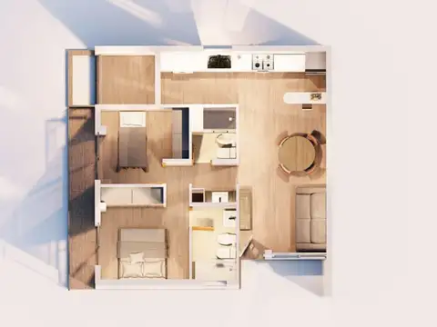 Departamento 4 ambientes con 2 baños