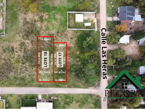 Terreno en Venta 12  mts Frente