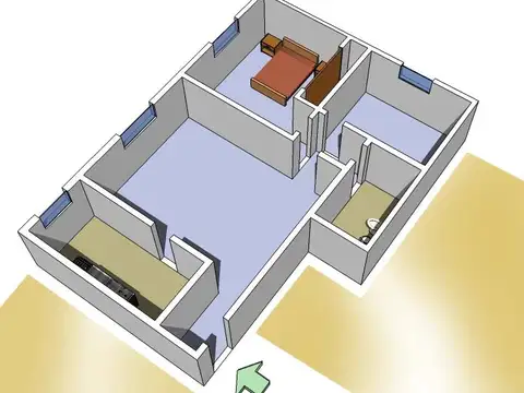 Departamento 3 Ambientes Torre en Alquiler en Velez Sarsfield
