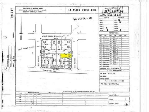Lote  100 Mts Mar Playa Grande San Bernardo