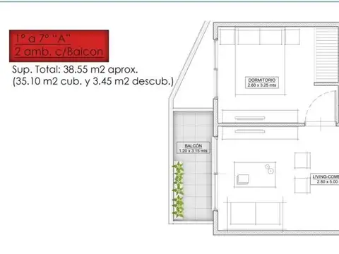 DEPARTAMENTO EN VENTA EN VILLA URQUIZA 2 AMBIENTES