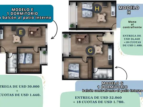 Departamento en Venta en Centro, USD 60.500