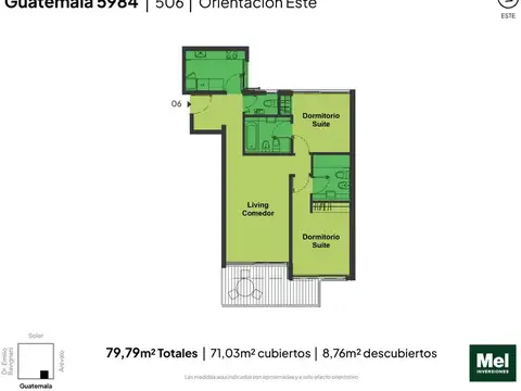 Guatemala 5900, Piso 5°
