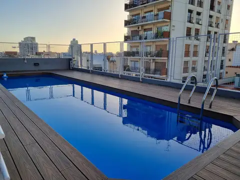 MONOAMBIENTE 8X4. CTFTE.BALCON.PISCINA.GYM.PARRILLA.BAUL.