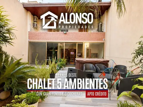 Venta - Casa 5 ambientes con Fondo y 3 cocheras - Lanús Este