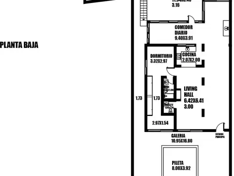 Casa 4 ambientes con 2 baños