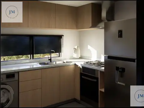 Departamento 2 ambientes con 2 baños