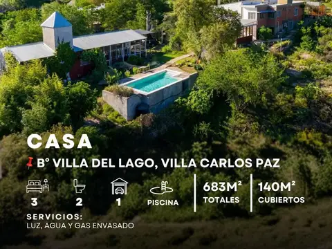 Venta Casa De 3 Dormitorios Y Pileta A 300Mts De Ruta 38 En Villa Del Lago - Villa Carlos Paz