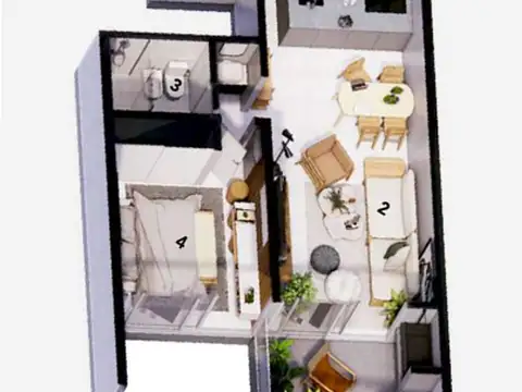 Departamento en Venta de 2 ambientes