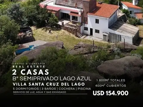 Venta Casa En Lago Azul (Barrio Semi Cerrado) | Vista A Las Sierras | Lote 1.800 M² Y Casa De Casero