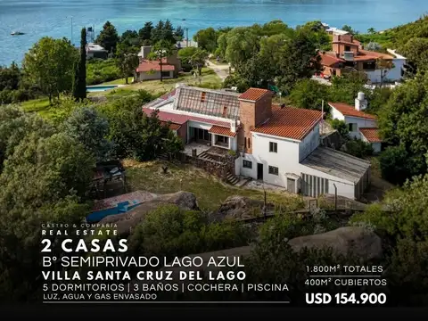 Venta Casa En Lago Azul (Barrio Semi Cerrado) | Vista A Las Sierras | Lote 1.800 M² Y Casa De Casero