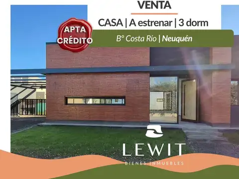 Venta Casa a estrenar | 3 dormitorios | Bº Costa Río | Neuquén