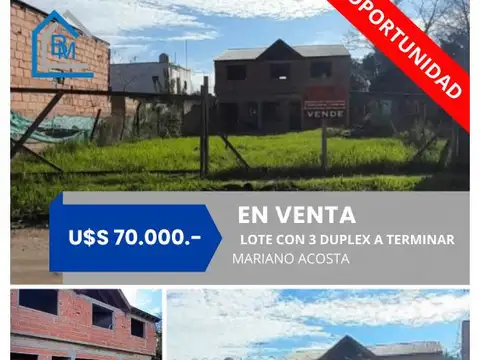 En Venta, 3 dúplex a terminar.