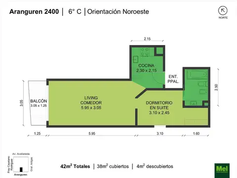 Aranguren 2400, Piso 6