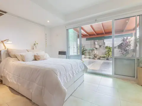 Alquiler temporario - departamento monoambiente con patio en Devoto