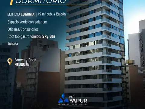 DPTO EN VENTA 1 DORM | NEUQUEN | EDIFICIO LUMINIA