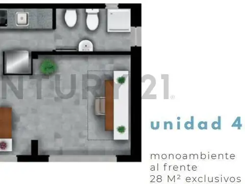 Departamento en Venta de Monoambiente