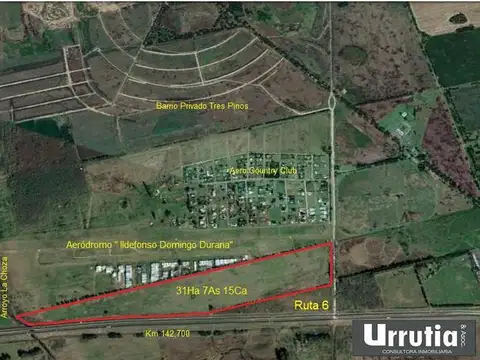 ESPECTACULA FRACCION DE MAS DE 31 HECTAREAS y MAS DE 1000 M SOBRE RUTA 6