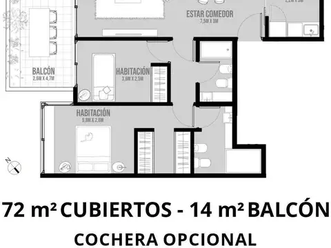 Departamento en Venta en Villa Ortuzar, USD 223.600