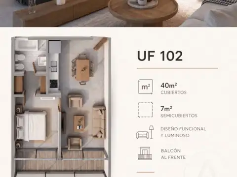 FINA PATAGONIA. Departamento en venta en San Martin de los Andes. UF 102 ALTOS DE PILPIL