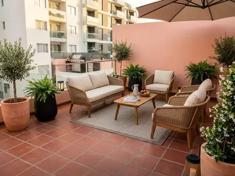 para el 1/4 Duplex 2d 2b con terraza 30mts