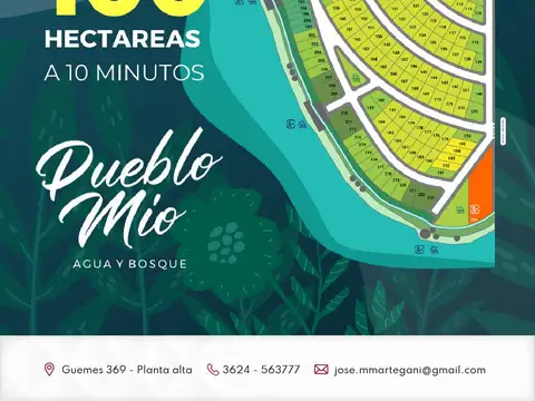 Terreno en Venta 10  mts Frente