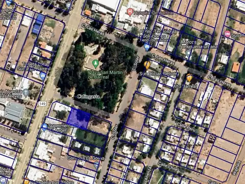 VENTA TERRENO 942 M2 FRENTE DE LA PLAZA EN BARREAL