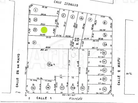 Terreno en Venta 11,85  mts Fondo