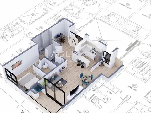 Departamento 3 ambientes en Pozo