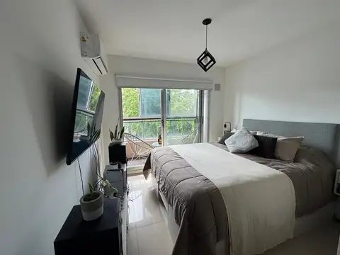 Departamento monoambiente en Barrio Abasto, Rosario. Amenities, pileta.