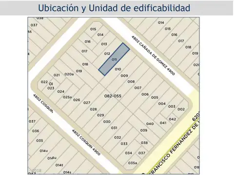 Terreno en Venta 8  mts Frente