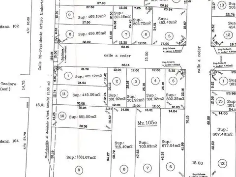 Terreno en Venta de 445,0 m2