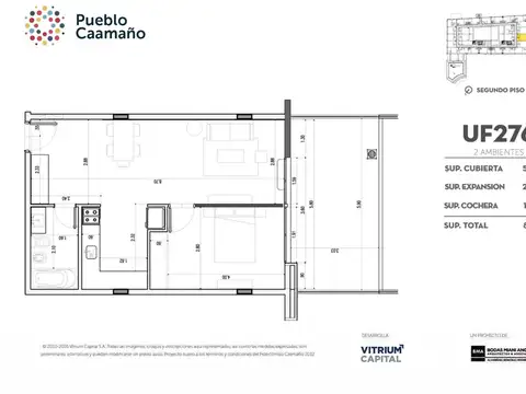 Pueblo Caamaño 600, Piso 2
