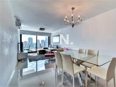 Alquiler invernal y temporal de apartamento de dos dormitorios en edificio Art Tower, La Pastora, Punta del Este