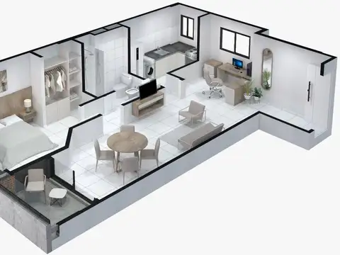 Departamento en venta 1 dormitorio y medio Nueva Cordoba