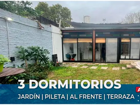 CASA CON JARDÍN Y PILETA EN VENTA 3 DORMITORIOS
