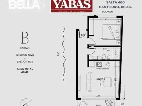 VENTA - DEPARTAMENTOS AL POZO - "BELLA" , SALTA 460 (SAN PEDRO, BUENOS AIRES)