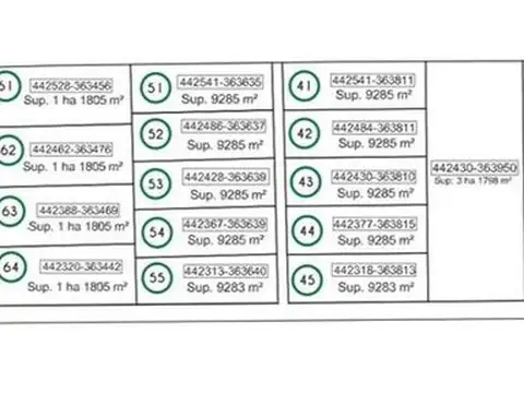 Terreno en Venta de 48109,0 m2