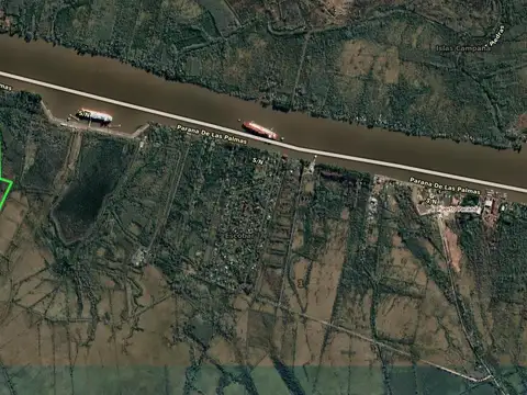 52 has sobre el Rio Parana de las Palmas linderas al Puerto Regasificador