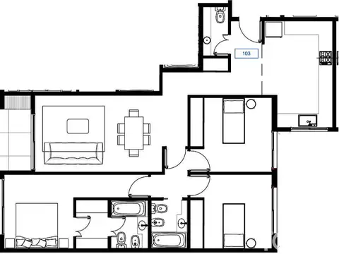 Departamento en Venta de 4 ambientes